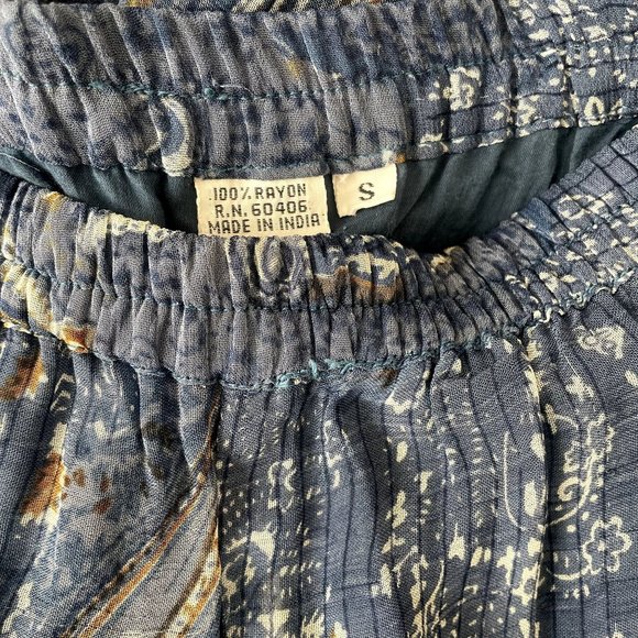 VINTAGE JA RESORT 100% RAYON FOUR-PIECE PANT SET, PAISLEY PRINT SIZE S - Picture 10 of 13